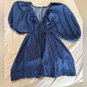 Denim mini dress free people